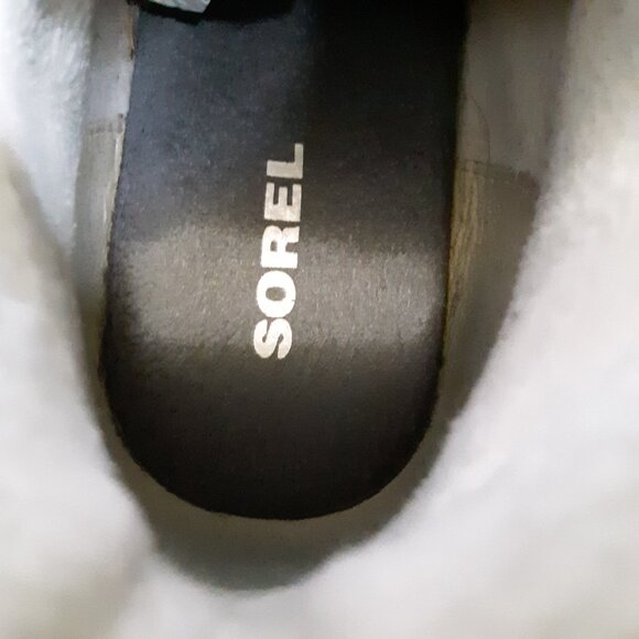 SOREL Women's Winter Ankle Boot size 6.5M Grey Suede Sherpa-Trimmed - Picture 10 of 11